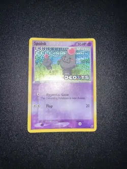 Pokemon TCG Spoink 76/107 ex Deoxys Reverse Holo HP - Image 1
