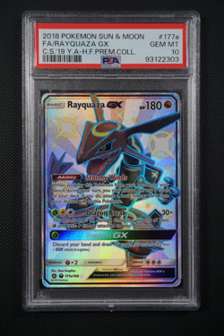 Pokemon Hidden Fates Rayquaza GX 177a - PSA 10 - Image 1