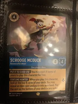 Disney Lorcana Scrooge McDuck Resourceful Miser 154/204 Legendary Non-Foil - Image 1