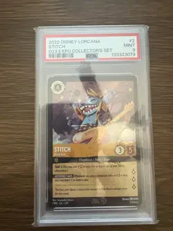 Disney Lorcana Stitch-Rock Star 1st Edition D23 2022 PSA 9 - Image 1