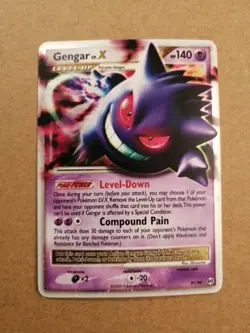 2009 Pokemon Gengar #97 LVL x Arceus Holo Card LP Condition - Image 1