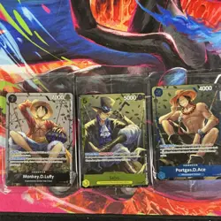 One Piece Card Game Character Cards Lot Monkey.D.Luffy Sabo Portgas.D.Ace (3) - Image 1