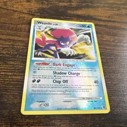 Pokemon TCG Card 2007 Secret Wonders - Weavile 40/132 Reverse Holo - Image 1