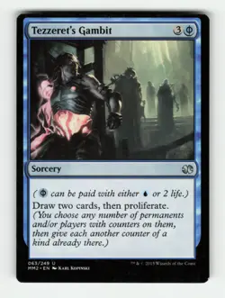 Tezzeret's Gambit Misscut U Modern Masters 2015 63 LP Normal MTG - Image 1