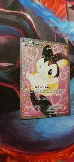 Pokemon Emolga Ultra Rare Full Art Holo RC23/RC25 Legendary Treasures - Image 2