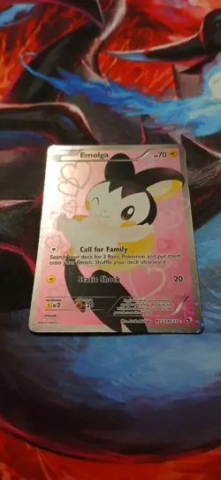 Pokemon Emolga Ultra Rare Full Art Holo RC23/RC25 Legendary Treasures - Image 4