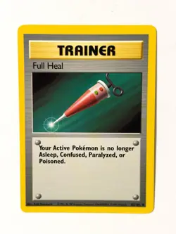 Full Heal 82/102 Pokemon Card TCG Base Set Unlimited Non Holo LP - Image 1