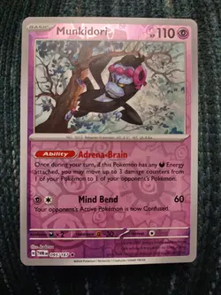 Reverse Holo Munkidori 095/167 Rare Twilight Masquerade Pokemon TCG - Image 1