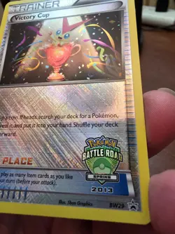 Pokemon 3rd place Spring Victory Cup Promo cross hatched black star BW29 - Image 3