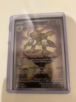 Alakazam 009 Mega Evolution Black Star Promo Pokemon w/ Sleeve and Top Loader - Image 1
