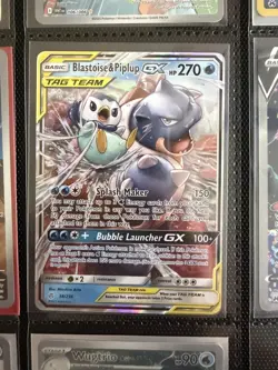 Pokemon TCG Blastoise & Piplup GX Tag Team Cosmic Eclipse 38/236 - Image 2