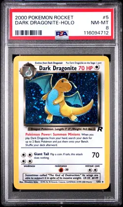 Dark Dragonite-Holo Pokemon Rocket 5 NM PSA NM-MT 8 4712 - Image 1