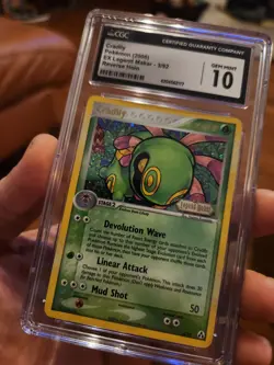 (POP 9) CGC 10 GEM MINT Pokemon CRADILY Stamped Reverse Holo Legend Maker 3/92 - Image 2