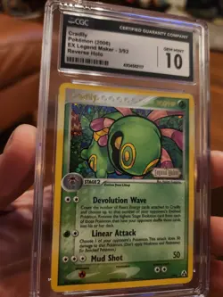 (POP 9) CGC 10 GEM MINT Pokemon CRADILY Stamped Reverse Holo Legend Maker 3/92 - Image 3