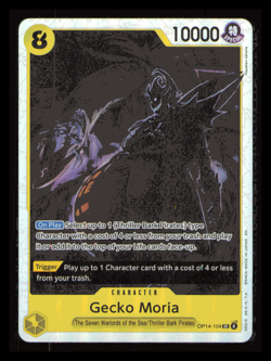 One Piece TCG Gecko Moria English OP14-104 SR Azure Sea's Seven NM - Image 1