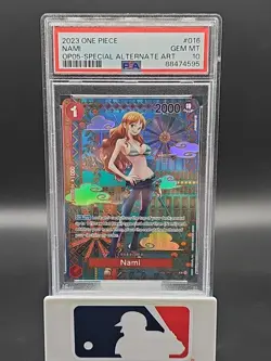 One Piece 2023 Nami SP OP01-016 OP05 Special Alternate Art Card PSA 10 - Image 1
