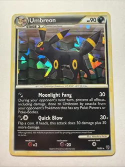 Umbreon 10/90 Holo Rare Undaunted Cracked Ice Holo Pokemon Card - Image 1