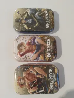 Set of 3 One Piece Card Game Vol.2 Mini-Tins FULL SET NEW SEALED Ace Luffy Sabo - Image 2