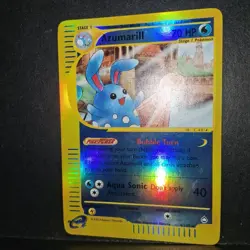 2002 POKEMON CARD AZUMARILL 4/147 AQUAPOLIS E READER RH LP STAGE 1 NICE - Image 1