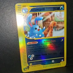 2002 POKEMON CARD AZUMARILL 4/147 AQUAPOLIS E READER RH LP STAGE 1 NICE - Image 2