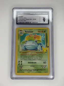 2021 Pokemon Celebrations Venusaur Classic Collection –Base Set Holo –CGC 9 Mint - Image 1