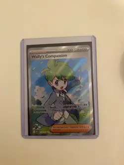 Wally's Compassion 176/132 Pokemon Card w/ Sleeve and Top Loader - Image 1