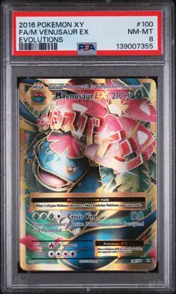 Pokemon 2016 XY Evolutions M Venusaur Blastoise EX Full Art Sequential PSA 8 - Image 3