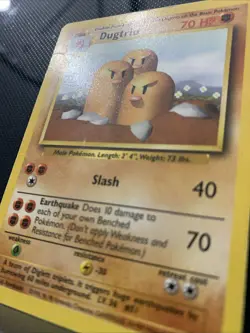 Pokemon TCG Dugtrio Base Set 19/102 1999 WOTC Vintage HP/DMG Keiji Kinebuchi - Image 2
