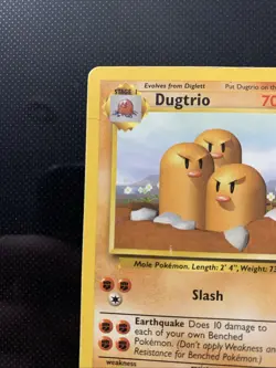 Pokemon TCG Dugtrio Base Set 19/102 1999 WOTC Vintage HP/DMG Keiji Kinebuchi - Image 3