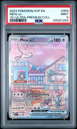 2023 POKEMON SVP EN-SV BLACK STAR PROMO 151 ULTRA-PREM COLL #053 MEW EX PSA 9 - Image 1