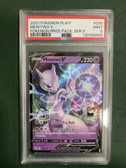 PSA 9 030/078 Mewtwo V Prize Pack Series Stamped Play Pokemon TCG - Image 1