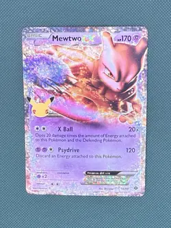 Pokemon Mewtwo EX Celebrations Classic Collection Full Art Holo 54/99 - Image 1