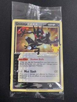 Pokemon SEALED Greninja Gold Star SWSH #144 Celebrations ETB Promo ERROR CRIMP - Image 1