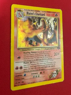 Pokemon Blaine's Charizard Gym Challenge 2 Holo Unlimited Rare Corrected Energy - Image 2