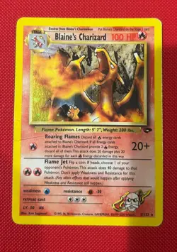 Pokemon Blaine's Charizard Gym Challenge 2 Holo Unlimited Rare Corrected Energy - Image 3