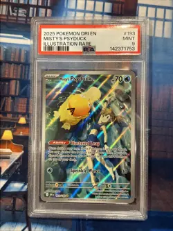 Misty's Psyduck 193/182 Sv10: Destined Rivals Holo PSA 9 RegradeUU Pokemon - Image 1
