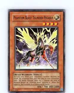 Yu-Gi-Oh TCG Phantom Beast Thunder-Pegasus GX02-EN003 Unlimited Super Rare LP - Image 1