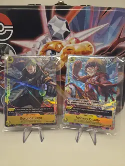 Lotto Carte One Piece TCG Holo/Rare Zoro-Doflamingo-Monkey D.Luffy-Monkey D.Garp - Image 2