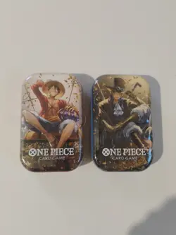 One Piece Tcg Tin Set Of 2 TS-02 OP-13 Volume 2 Bundle SEALED NIB UNOPENED - Image 1