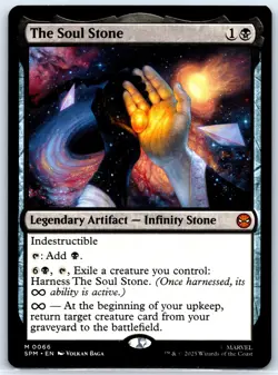 MTG The Soul Stone Legendary Artifact Marvel's Spider-Man Regular Card M 0066 - Image 1