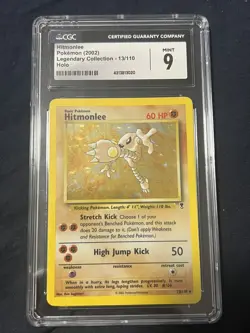 CGC 9 MINT Hitmonlee 2002 Legendary Collection 13/110 Holo Pokemon Card - Image 3