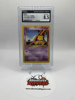 Pokemon Abra Base Set 43/102 CGC 8.5 1999 Card Stock English - Image 1