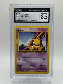 Pokemon Abra Base Set 43/102 CGC 8.5 1999 Card Stock English - Image 2