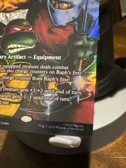 Teenage Mutant Ninja Turtles Source Material Cards Raph’s Jitte Foil - Image 4