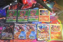 Pokemon Volcanion EX + Holo Cards Lot of 9 - XY Steam Siege - Image 1