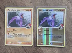 Pokemon TCG - Aerodactyl GL Reverse Holo 55/111 & Standard Card - Rising Rivals - Image 1