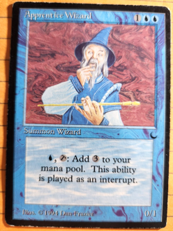 MTG - Apprentice Wizard - The Dark - Moderate to Heavy play - Image 1