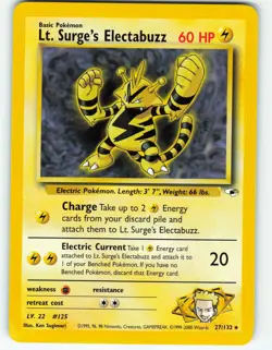 Lt. Surge's Electabuzz - 27/132 Gym Heroes- WOTC - Pokemon TCG 2000 - Image 1