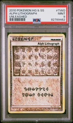 Pokemon Alph Lithograph Two - Triumphant - PSA 9 - Image 1