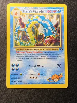 Misty's Gyarados 13/132 Pokemon TCG Gym Challenge Unlimited Holo Rare - Image 5